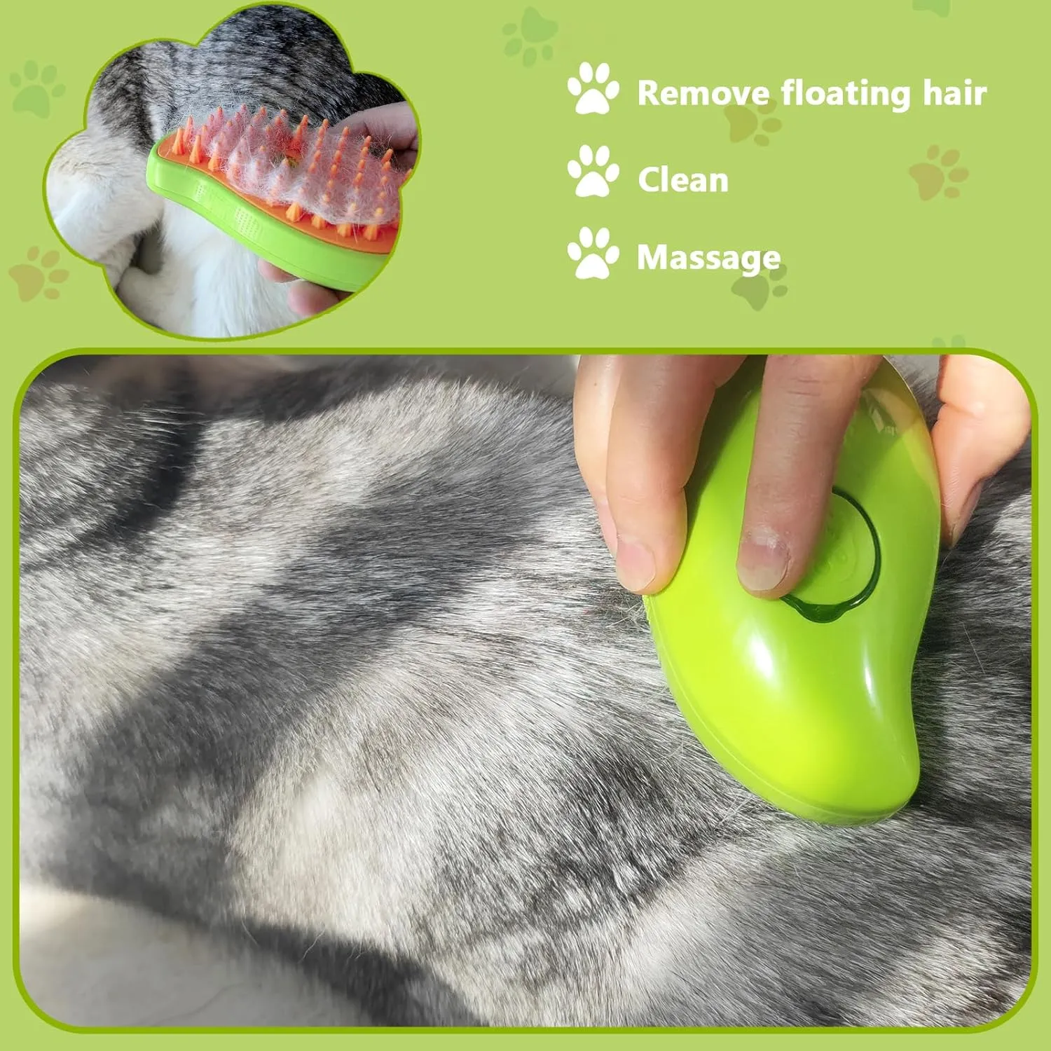 2-in-1 Antistatic Spray Pet Brush