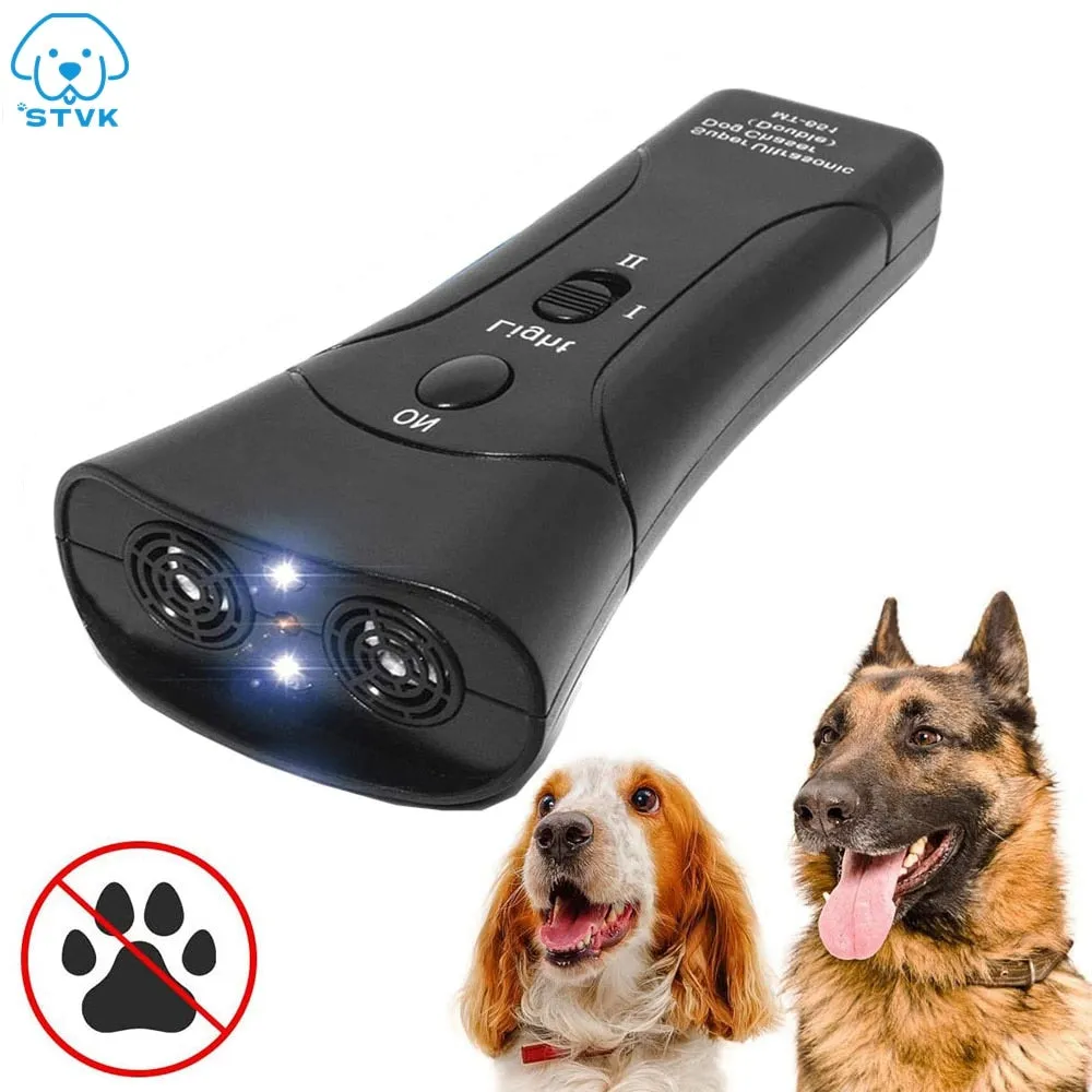 3-In-1 LED Ultrasonic Dog Repeller & Anti-Barking Training Device