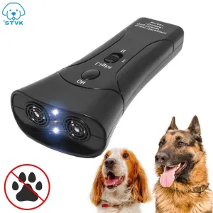 3-In-1 LED Ultrasonic Dog Repeller & Anti-Barking Training Device
