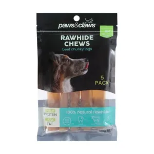 5 Pack Beef Rawhide Logs