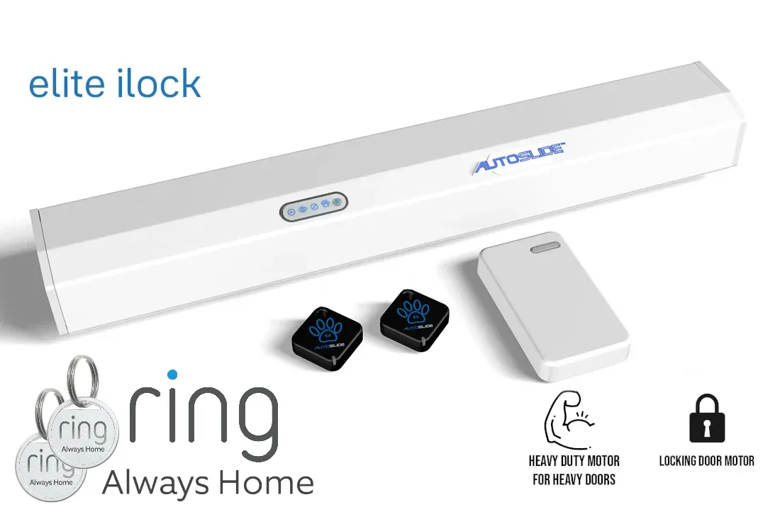 AutoSlide Elite iLock Smart Tag Pet Door System