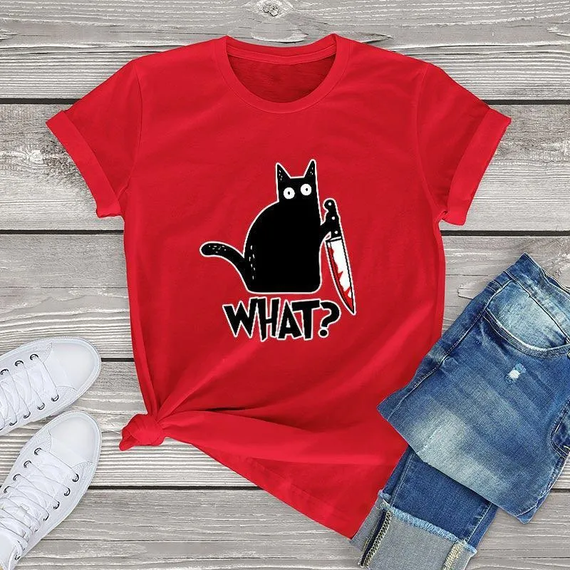 Black Cat What? Tee