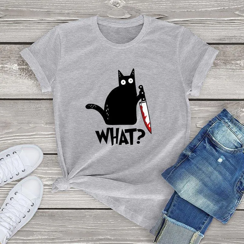 Black Cat What? Tee