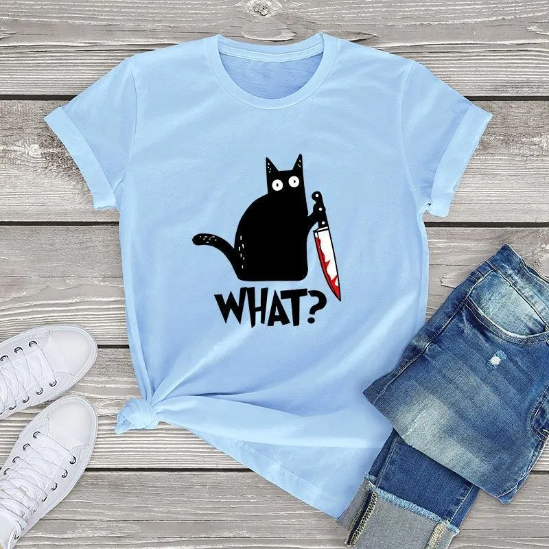 Black Cat What? Tee