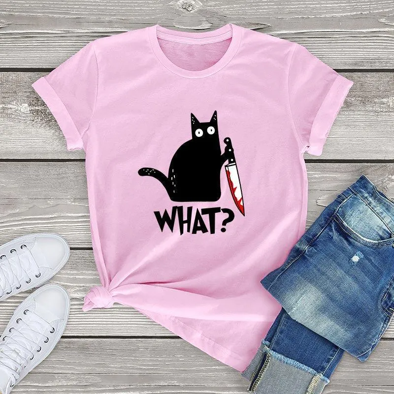 Black Cat What? Tee