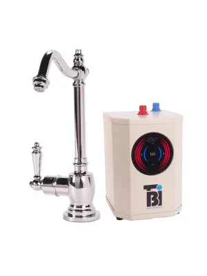 BTI HT-H2100 Traditional Hook Spout Hot Only Filtration Faucet w/ Digital Hot Water Tank