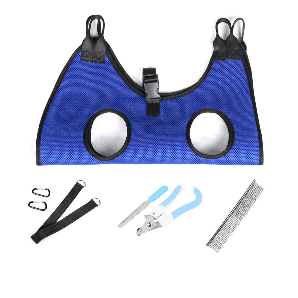 Cat and Dog Grooming Hammock Set