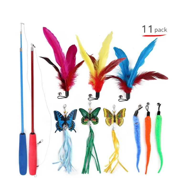 Cat Feather Toy Replacement Set – 11pcs