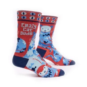 Crazy Cat Dude Men's Socks