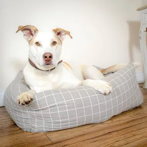 Dream Paws Luxury Grey Patterned Dog Bed