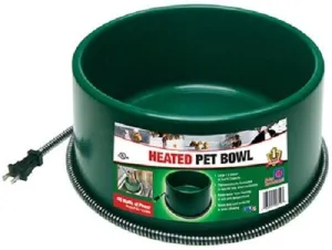 Farm Innovators P-60 1-1/2 Gallon 60W Green Heated Pet Water Bowl - Quantity of 1