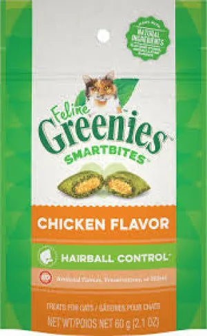 Feline Greenies Hairball Contr-Chicken : 2.1 ozs