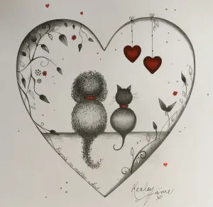 Friends No Matter What Original Sketch by Kealey Farmer SOLD