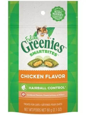 Greenies Feline Smartbites Hairball Control Treats - Chicken