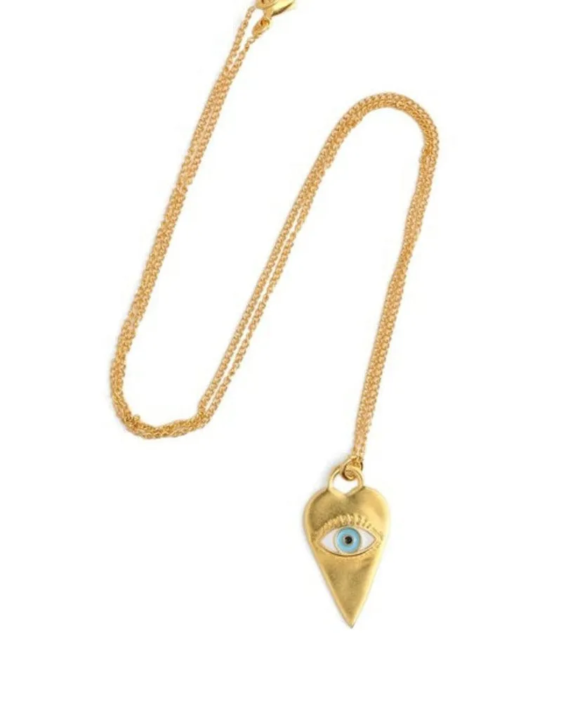 Heart Eye Neck Chain-Gold
