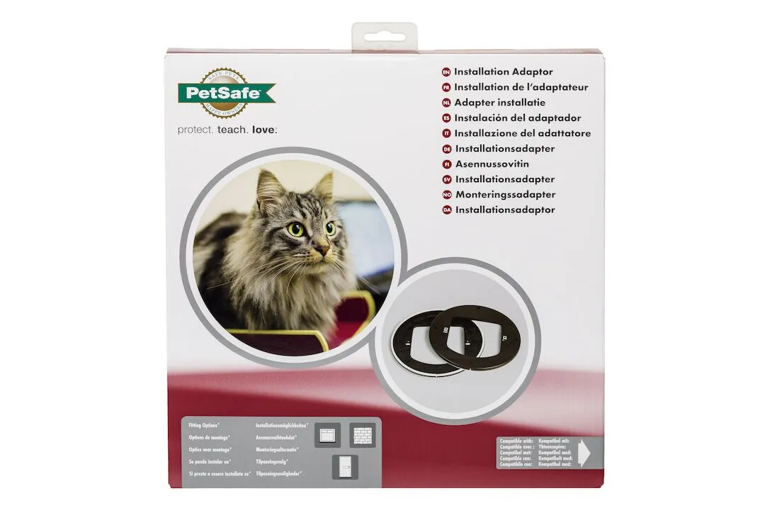 Installation Adaptor for Microchip Cat Flap & Manual-Locking Cat Flap