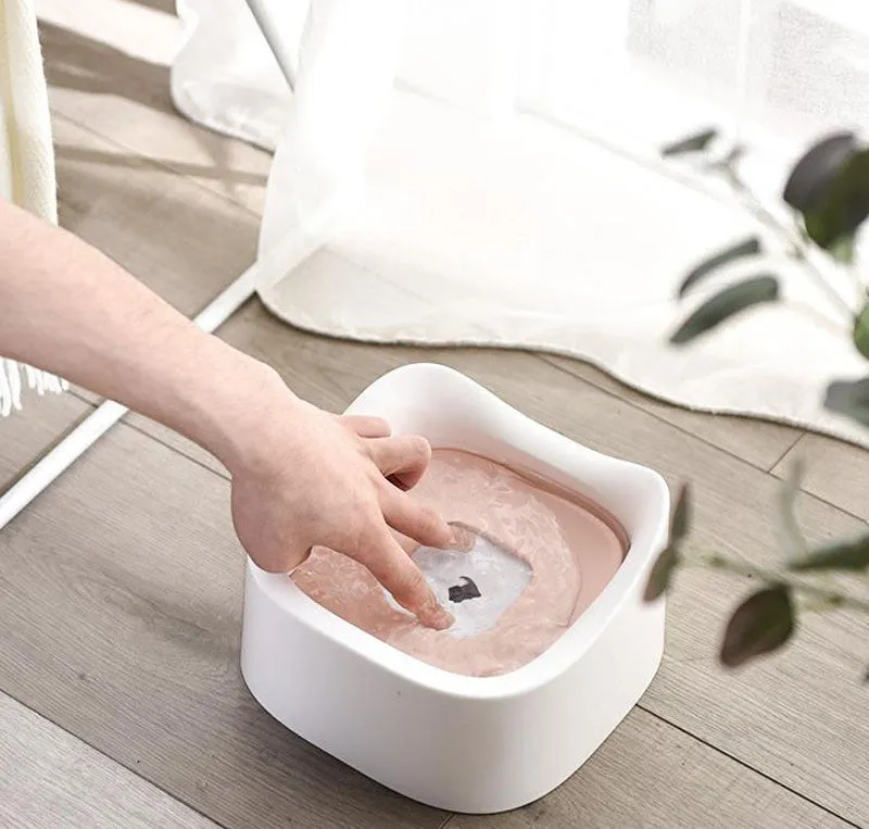 Non-wet mouth dog cat pet floating water bowl