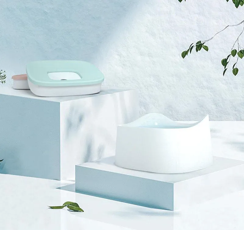 Non-wet mouth dog cat pet floating water bowl