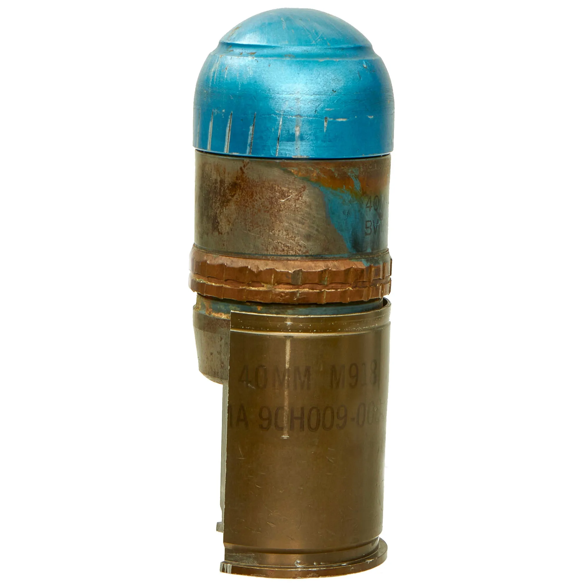 Original U.S. M918 Training Practice Round Cutaway - For The Mk 19 40mm Belt-Fed Automatic Grenade Launcher