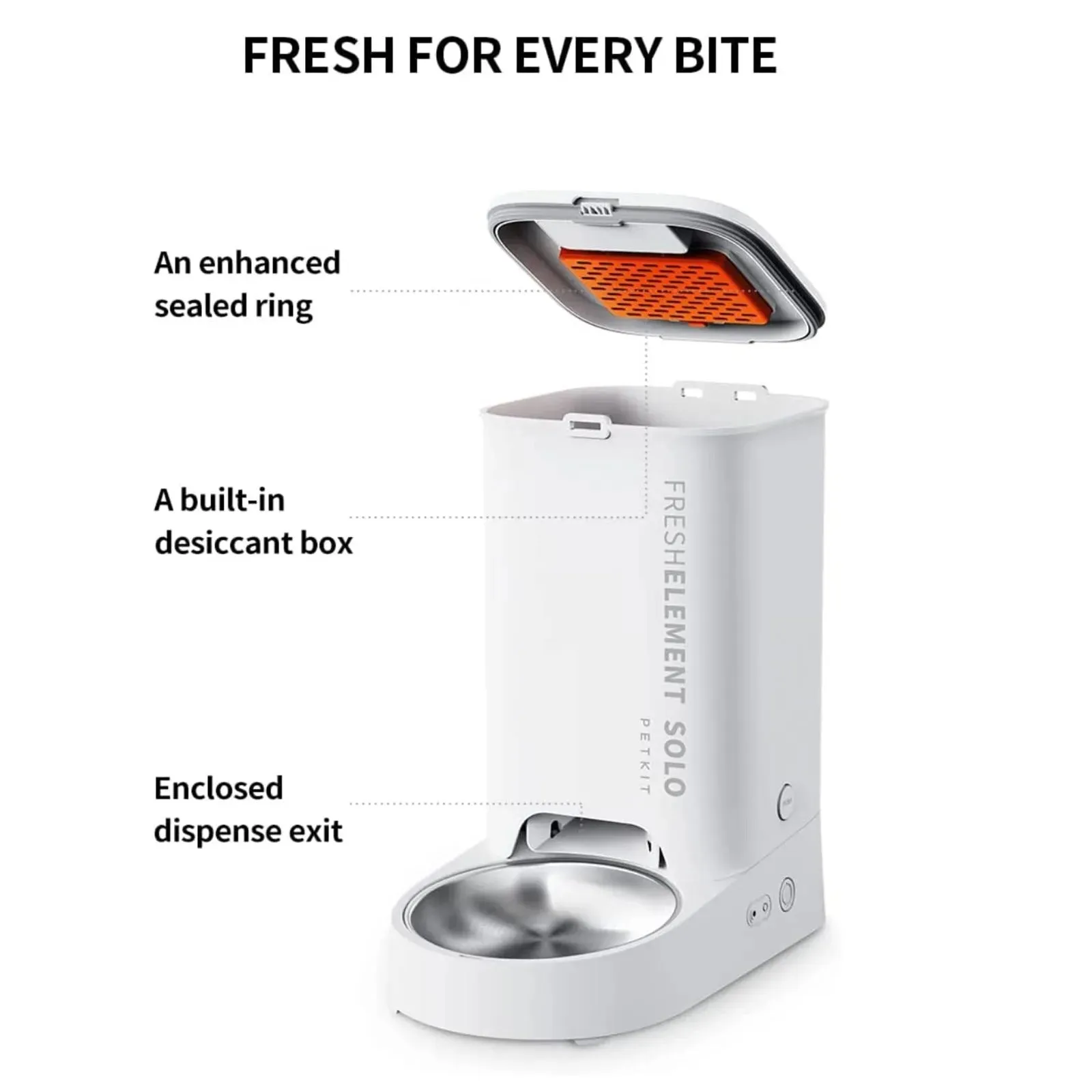 PETKIT Fresh Element Solo Smart Pet Food Feeder White 3L