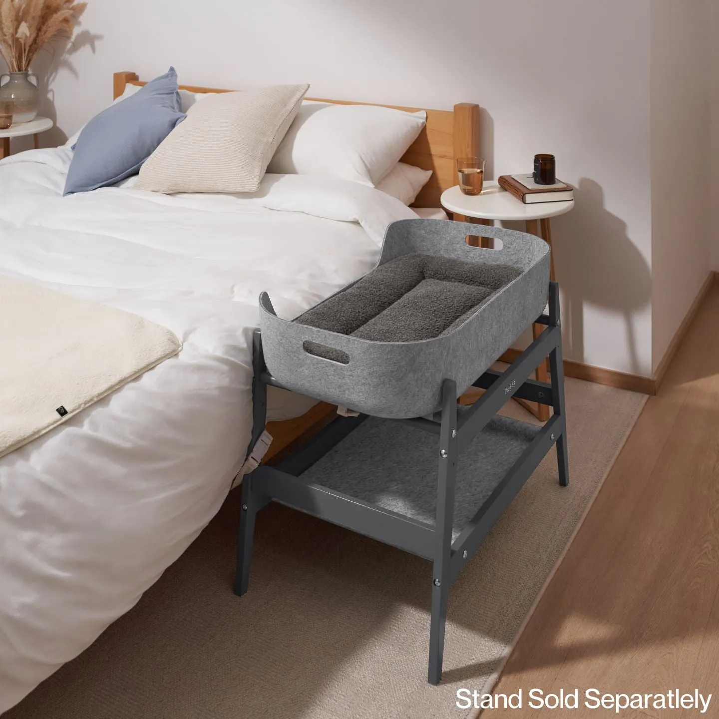 PetNest Felt Dog Bed - Grey