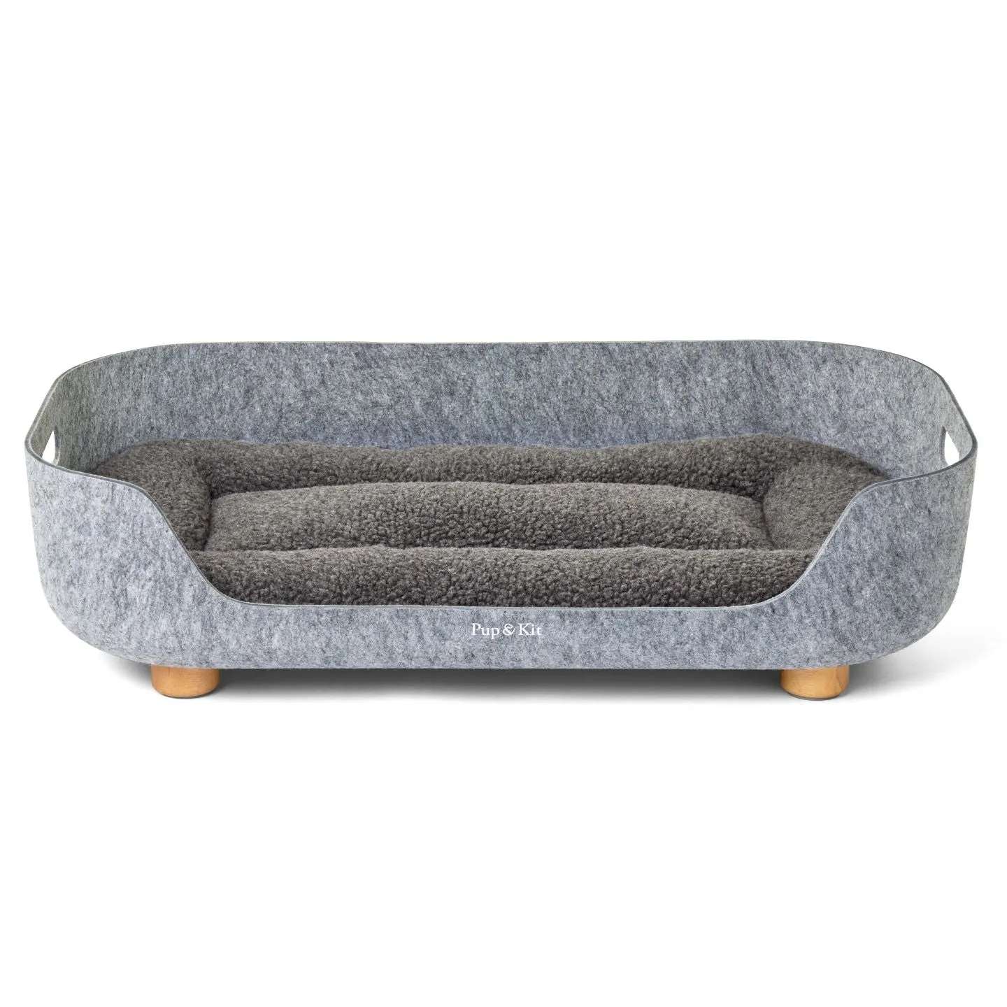 PetNest Felt Dog Bed - Grey