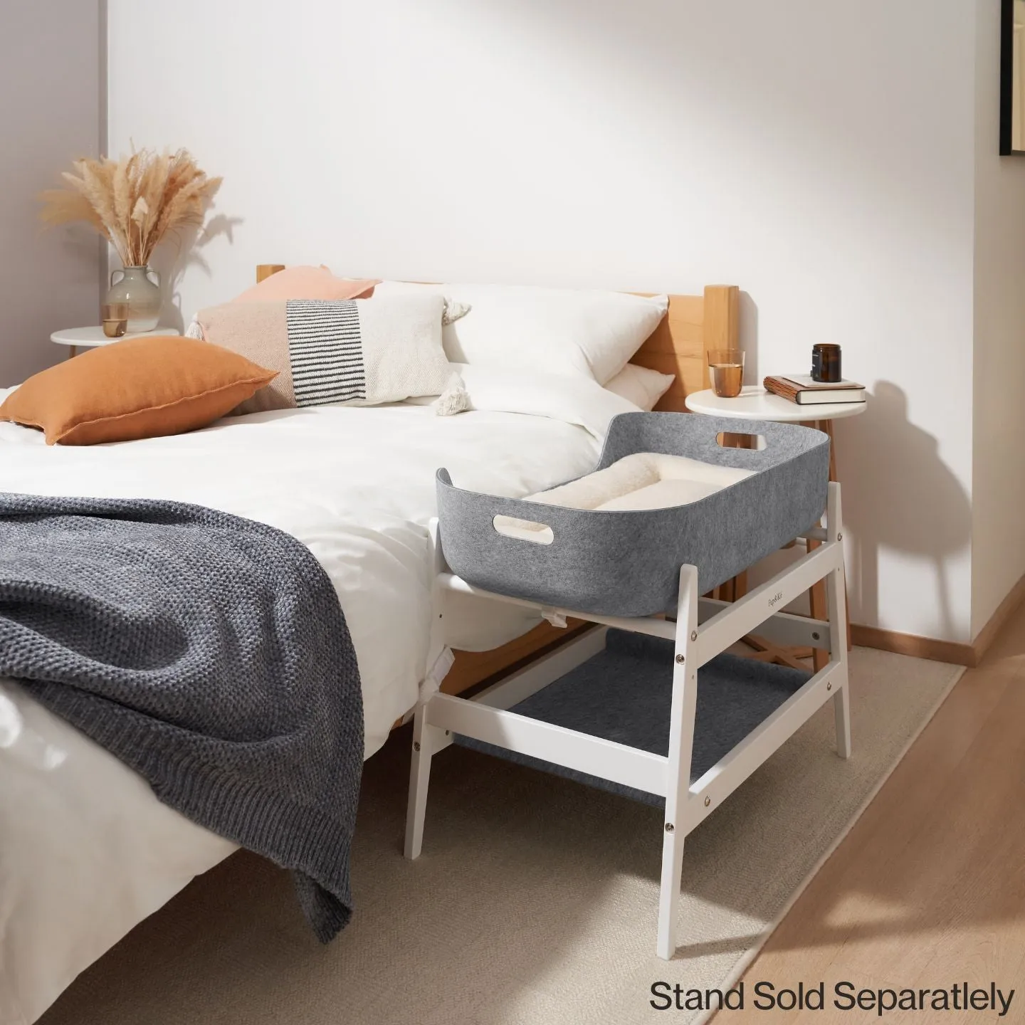 PetNest Felt Dog Bed - Grey