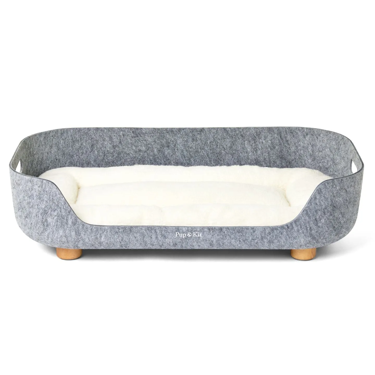 PetNest Felt Dog Bed - Grey