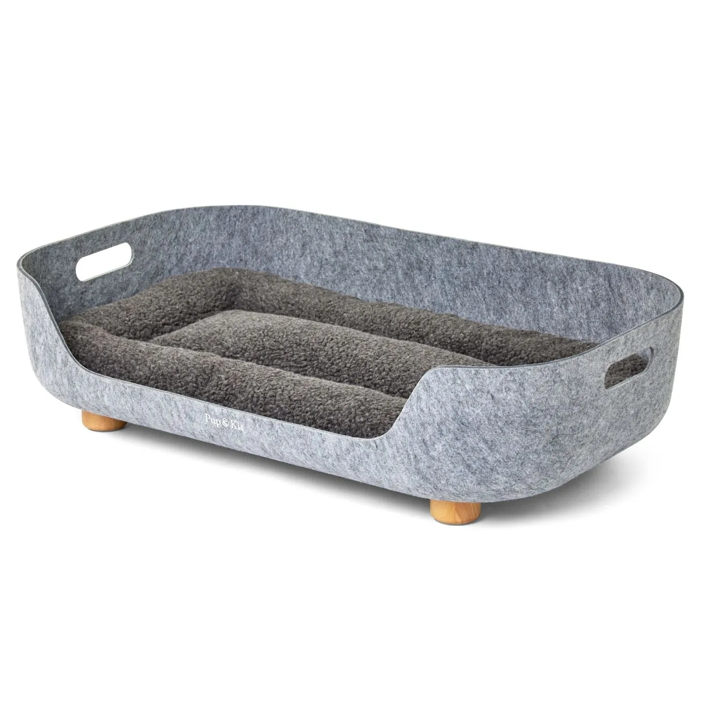 PetNest Felt Dog Bed - Grey