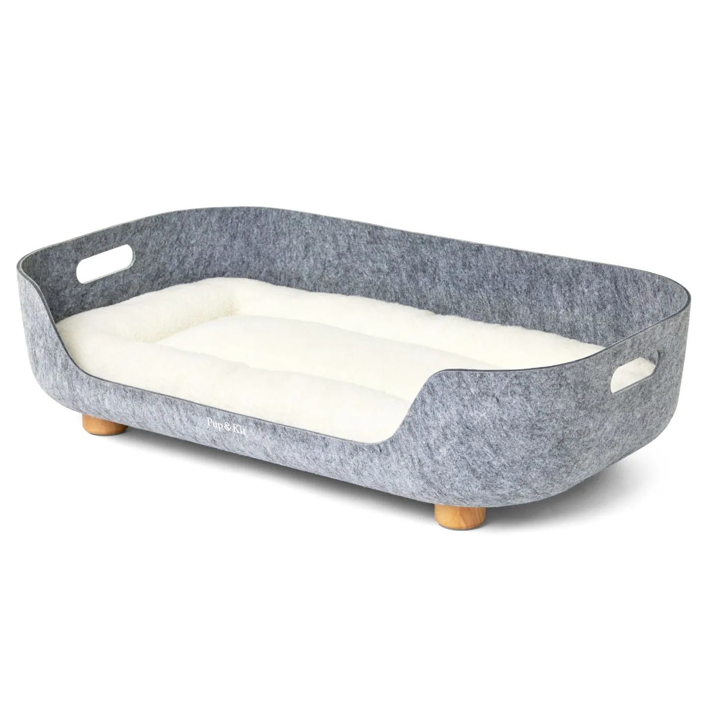 PetNest Felt Dog Bed - Grey