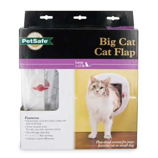 PetSafe 4-Way Locking Big Cat Door for Doors