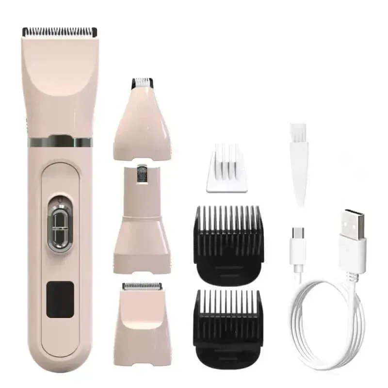 Quiet & Versatile 4-in-1 Paw Trimmer & Nail Grinder Pet Grooming Kit