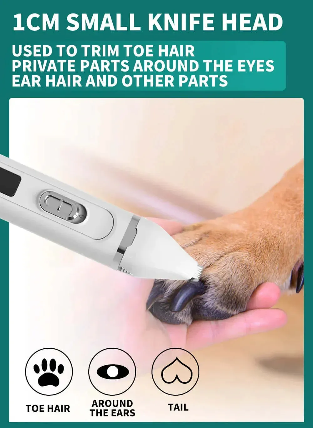 Quiet & Versatile 4-in-1 Paw Trimmer & Nail Grinder Pet Grooming Kit