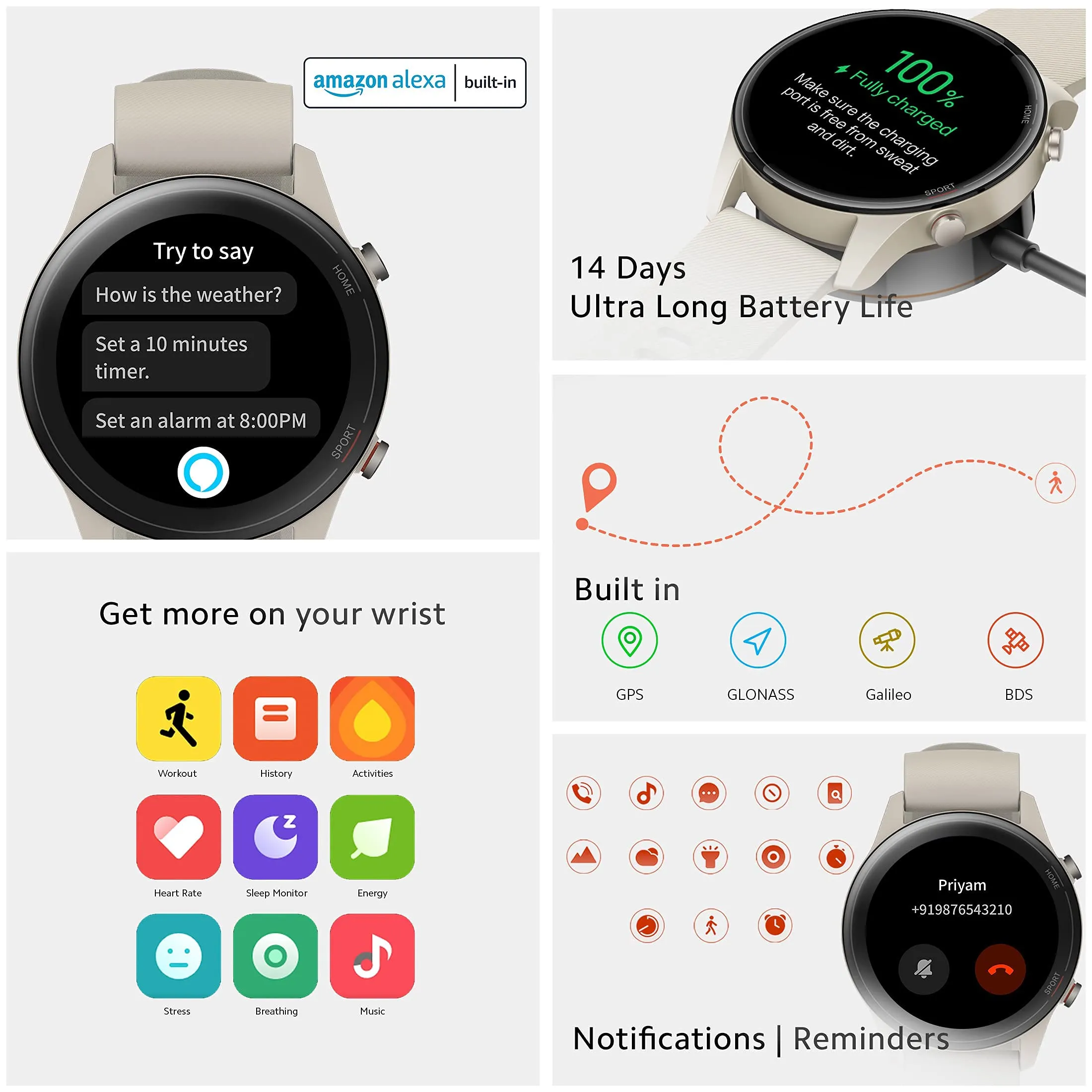 (Refurbished) Mi Watch Revolve Active - Beige