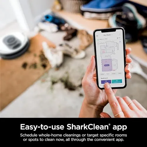 Shark AI Ultra Voice Control Robot Vacuum with Matrix Clean Navigation, Home Mapping, 60-Day Capacity, Self-Empty Base for Homes with Pets, Carpet & Hard Floors (Silver/Black)