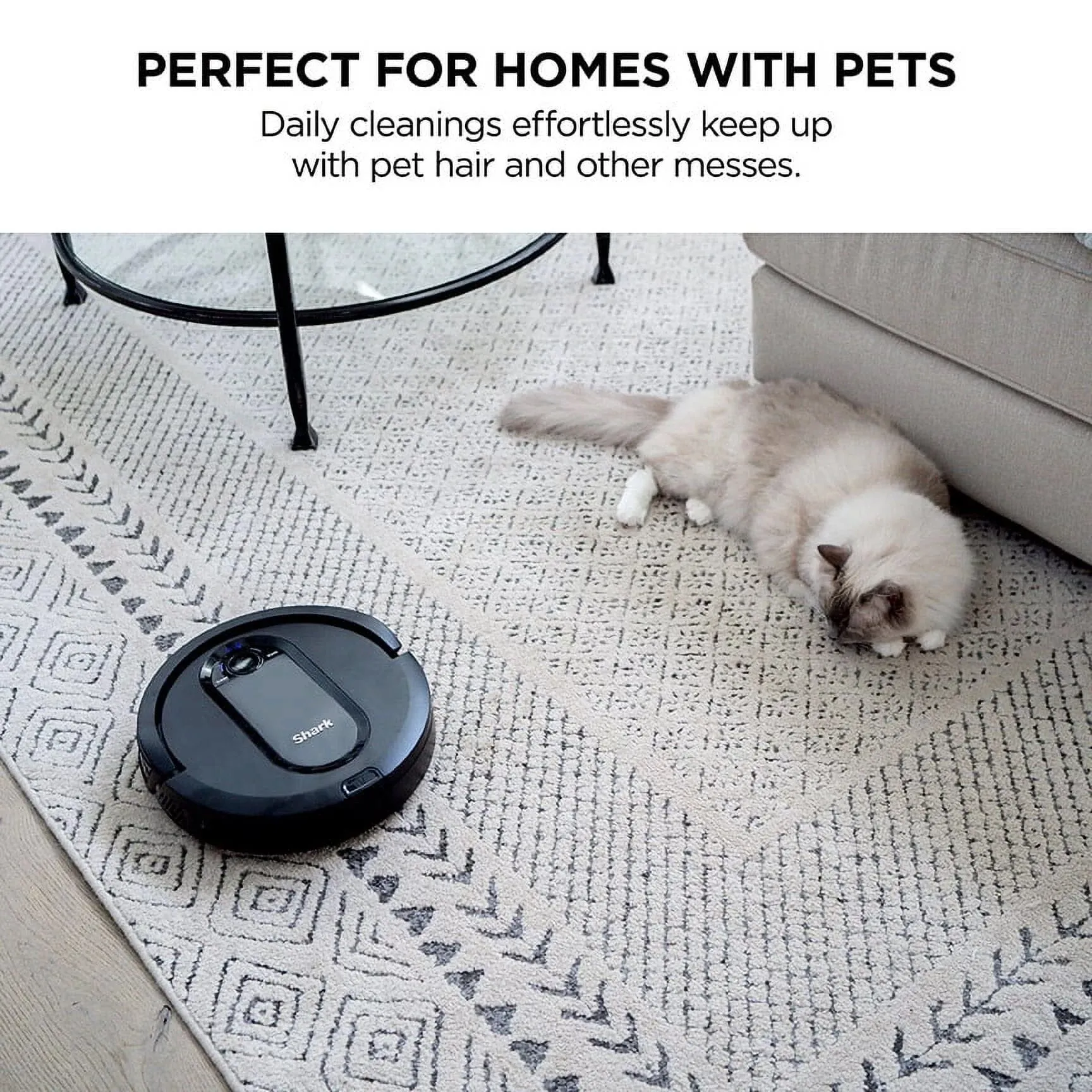 Shark RV990 EZ Robot Vacuum with Row-by-Row Cleaning and Powerful Suction (Refurbished)
