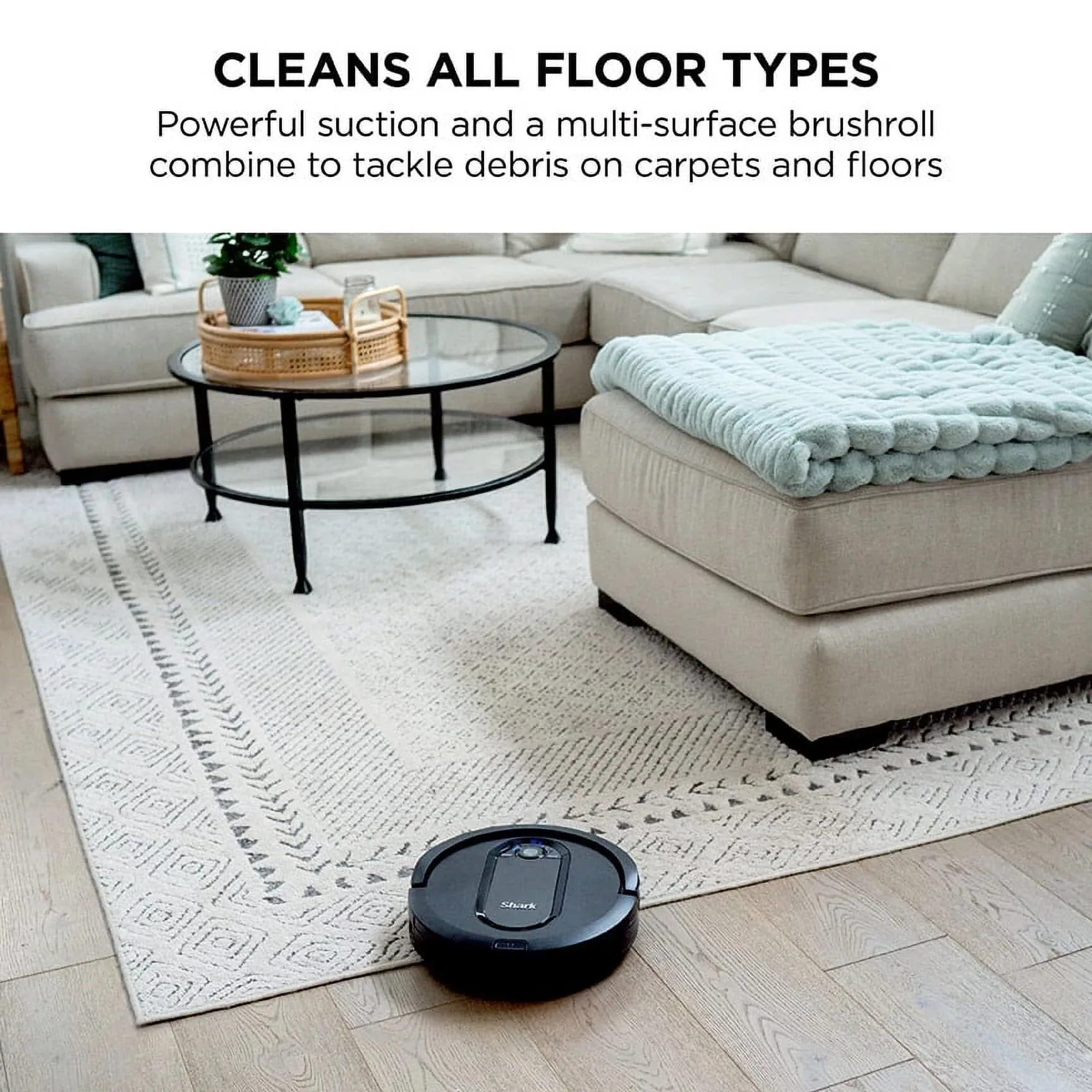 Shark RV990 EZ Robot Vacuum with Row-by-Row Cleaning and Powerful Suction (Refurbished)