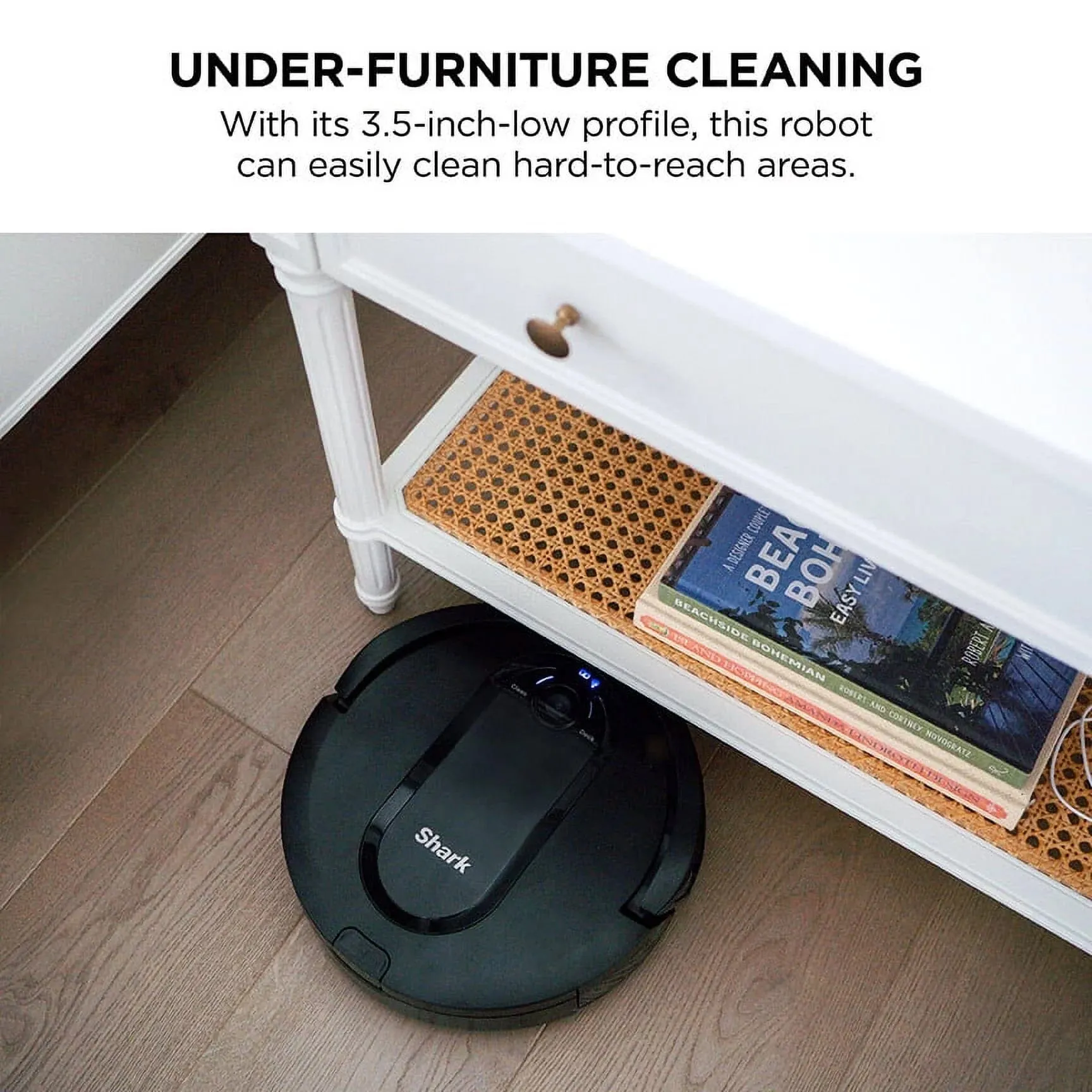 Shark RV990 EZ Robot Vacuum with Row-by-Row Cleaning and Powerful Suction (Refurbished)