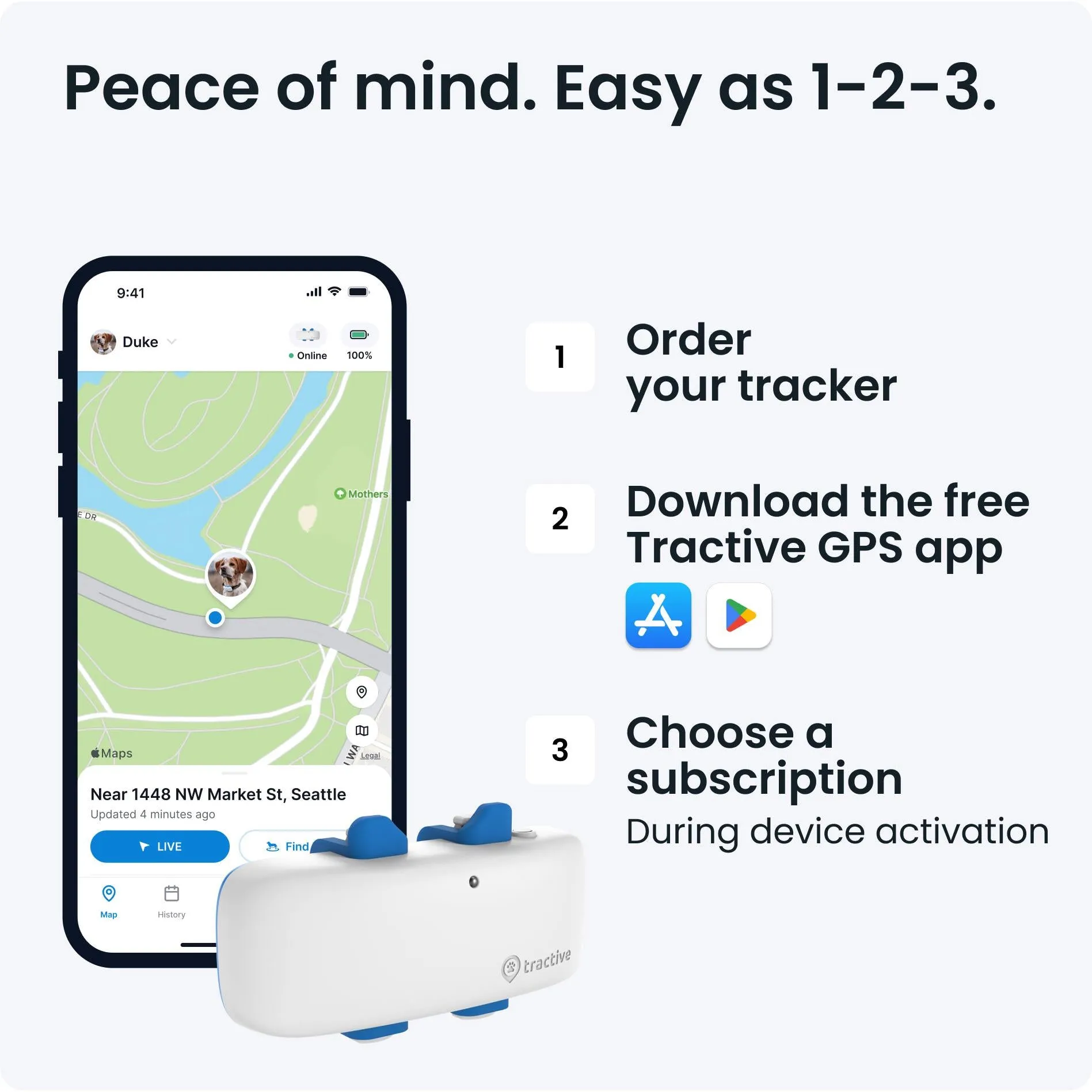Tractive GPS DOG 4 Dog Tracker and Activity Monitor