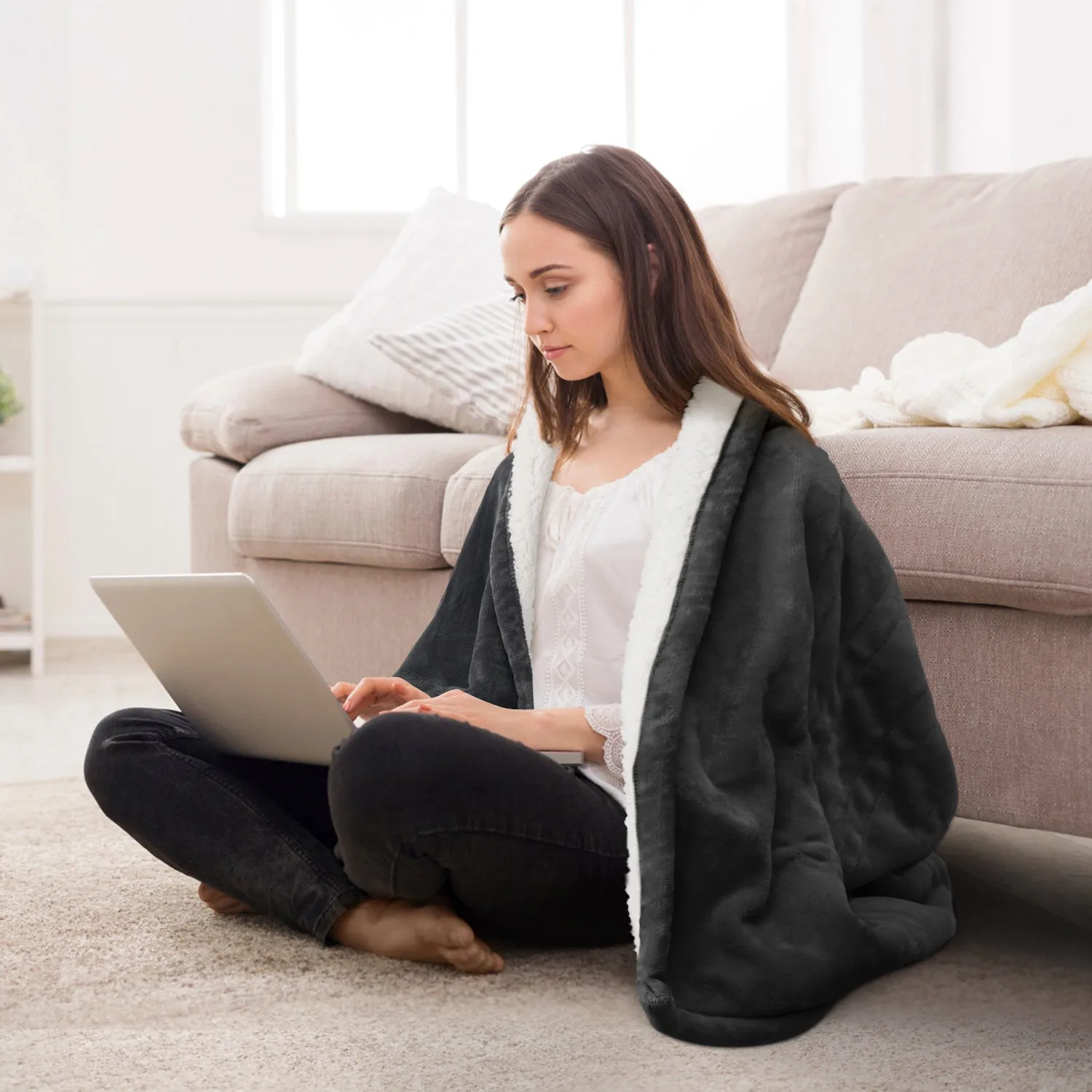 Westinghouse Heated Blanket Flannel to Sherpa
