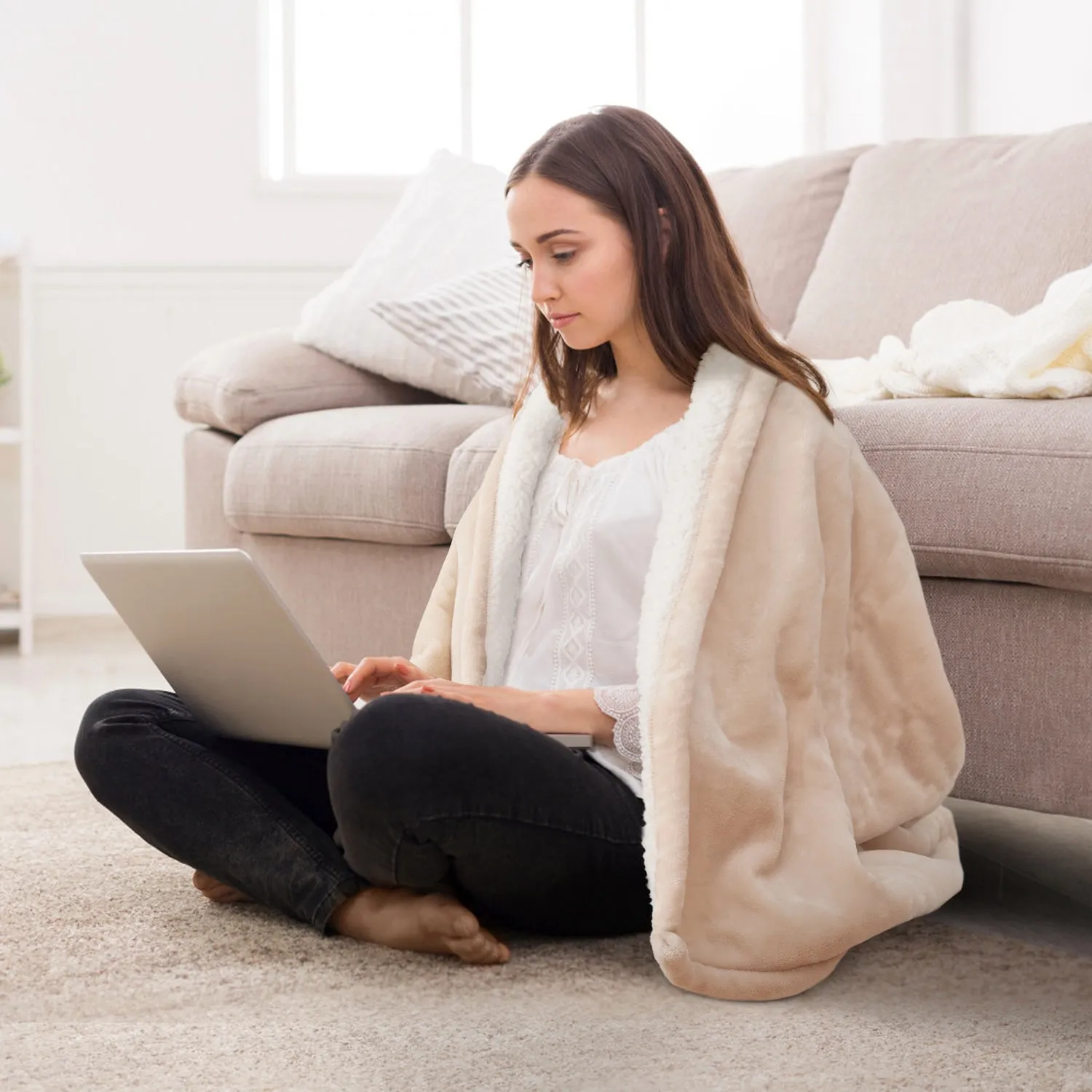Westinghouse Heated Blanket Flannel to Sherpa